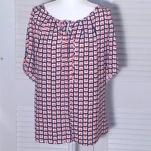 Worthington Geometric Dressy Blouse